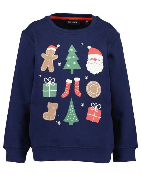 Sweater Weihnachten dunkelblau 122